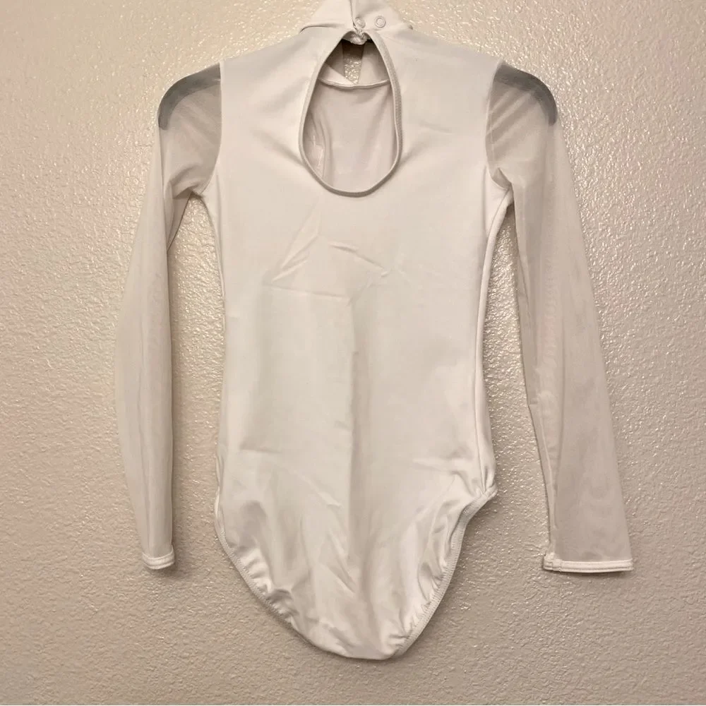 WEISSMAN Dance Costume Crystal rhinestone, custom Long Sleeve Leotard MT12523